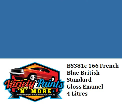 BS381c 166 French Blue British Standard Valspar Industrial Enamel 4 Litres