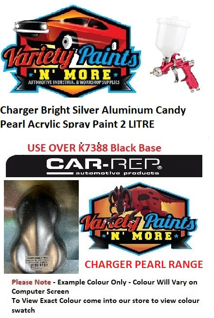 Charger Bright Silver Aluminum Candy Pearl BASECOAT 2 LITRE BSACP