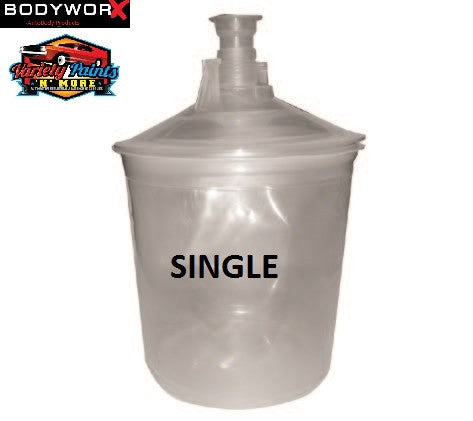 BodyworX Single Bags 125um Filtered Lids & Caps 600ml