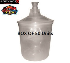 BodyworX 50 Liner Bags 190um Filtered Lids and Caps 600ml