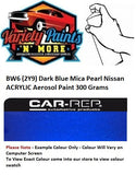 BW6 (2Y9) Dark Blue Mica Pearl Nissan ACRYLIC Aerosol Paint 300 Grams 