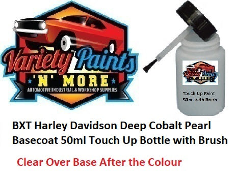 BXT Harley Davidson Deep Cobalt Pearl Basecoat 50ml Touch Up Bottle with Brush