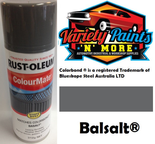 RustOleum Colourmate Basalt  Colorbond  Spray Paint 312g