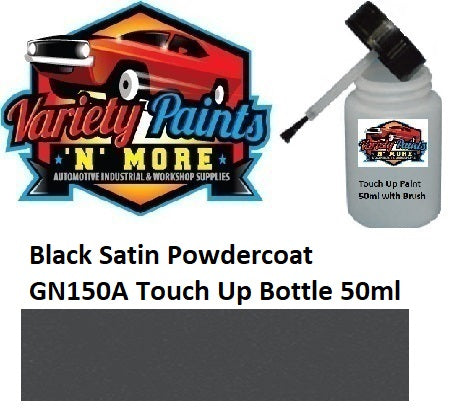 Black Satin Powdercoat GN150A Touch Up Bottle 50ml