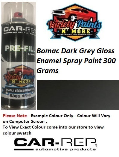 Bomag Dark Grey Gloss Enamel Spray Paint 300 Grams BOMGRY