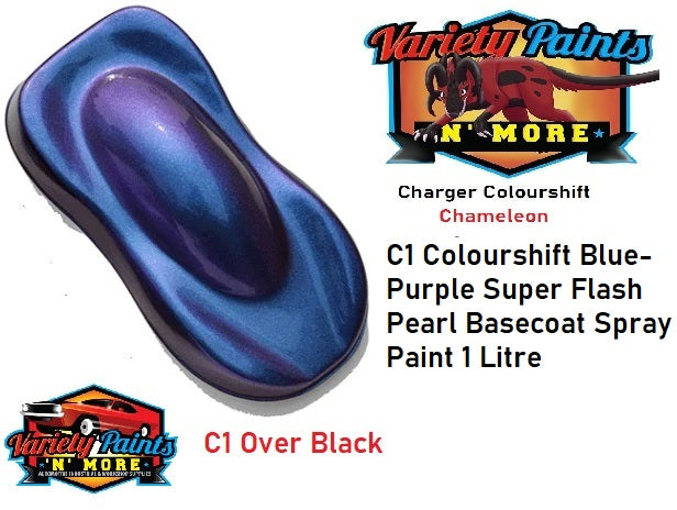 Charger Chameleon C1 Colourshift Blue-Purple Super Flash Pearl Basecoat Spray Paint 1 Litre