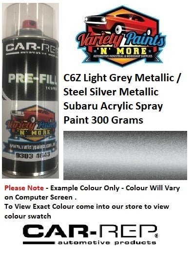 C6Z Light Grey Metallic / Steel Silver Metallic Subaru Acrylic Spray Paint 300 Grams