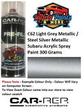 C6Z Light Grey Metallic / Steel Silver Metallic Subaru Acrylic Spray Paint 300 Grams
