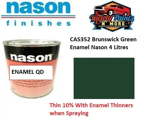 CAS352 Brunswick Green Enamel Nason 4 Litres