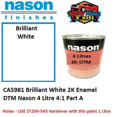 CAS981 Brilliant White 2K Enamel DTM Nason 4 Litre