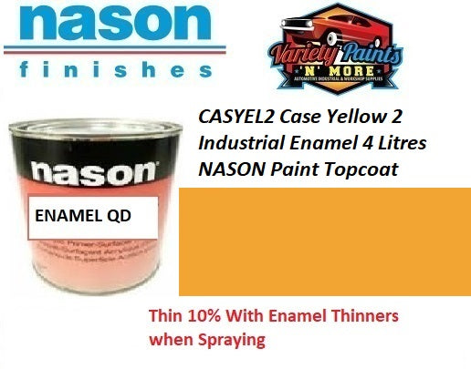 CASYEL2 Case Yellow 2 Industrial Enamel 4 Litres NASON Paint Topcoat