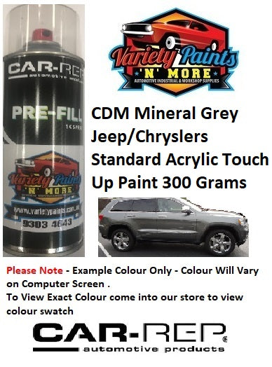 CDM Mineral Grey Jeep/Chryslers Standard Acrylic Touch Up Paint 300 Grams