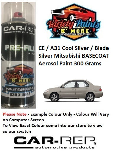 CE / A31 Cool Silver / Blade Silver Mitsubishi BASECOAT Aerosol Paint 300 Grams