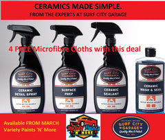 Surf City Garage Ceramic Seal Detailers Pack (4 Products)  Promotion Pack (BUY ALL 4 Products at a Discounted Rate)  