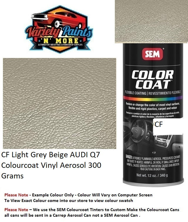 CF Light Grey Beige AUDI Q7 Colourcoat Vinyl Aerosol 300 Grams