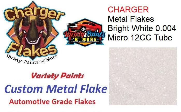 Charger  Metal Flakes Bright White 0.004 Micro 12CC Tube