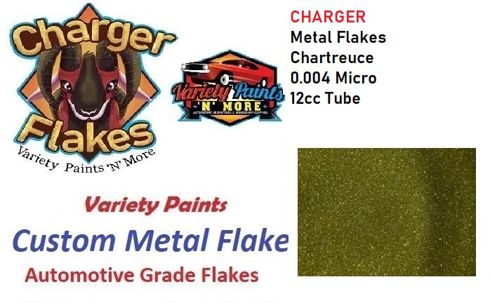 Charger Metal Flakes Chartreuce 0.004 Micro 12cc Tube