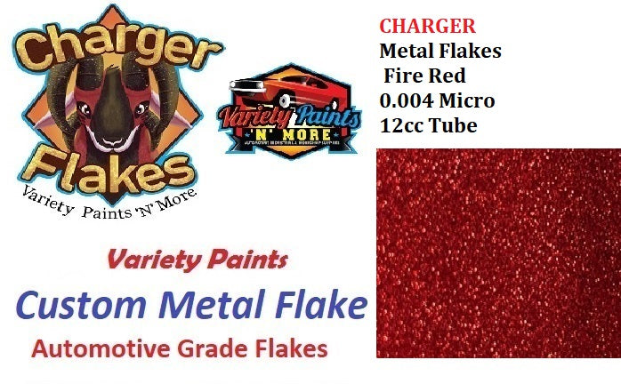 Charger Metal Flakes Fire Red 0.004 Micro 12cc Tube