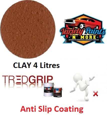 Tredgrip Clay Water Based Non Slip Coating 4 Litres