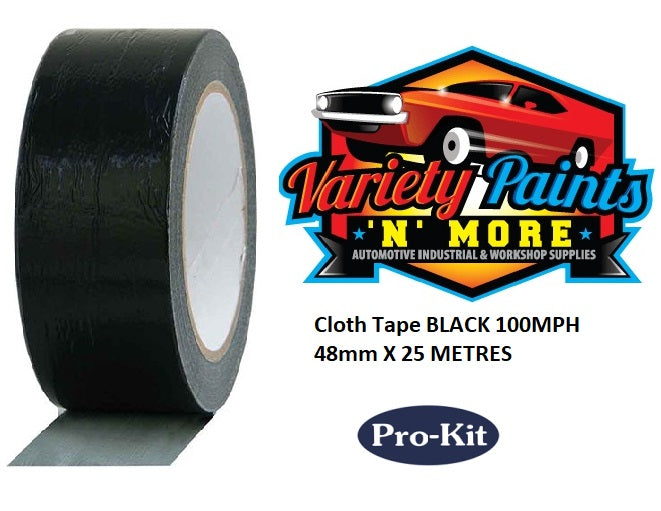 PROKIT Cloth Tape BLACK MPH 25 Metre 48mm 