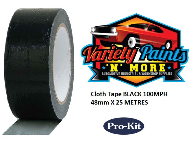 PROKIT Cloth Tape BLACK MPH 25 Metre 48mm