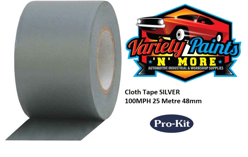 Cloth Tape SILVER 100MPH 25 Metre 48mm