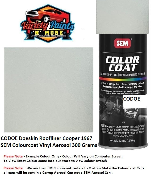 CODOE Doeskin Roofliner Cooper 1967 SEM Colourcoat Vinyl Aerosol 300 Grams