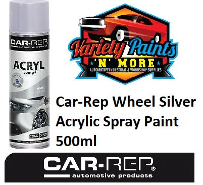 Car-Rep Wheel Silver Acrylic Spray Paint 500ml