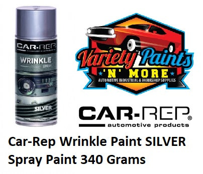 Car-Rep Wrinkle Paint SILVER Spray Paint 340 Grams