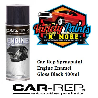 Car-Rep Spraypaint Engine Enamel Gloss Black 400ml
