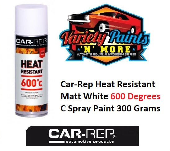 Car-Rep Heat Resistant Matt White 600 Degrees C Spray Paint 300 Grams