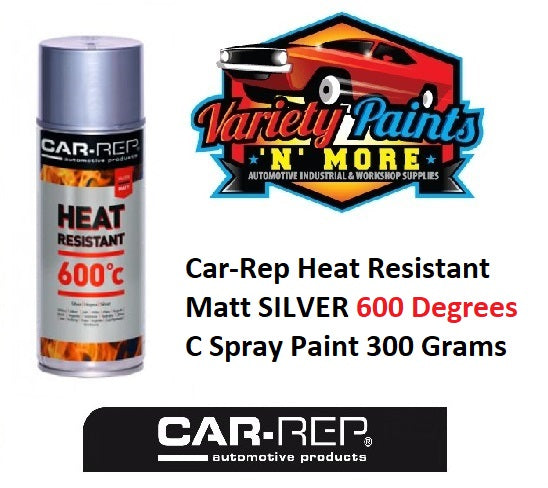 Car-Rep Heat Resistant Matt SILVER 600 Degrees C Spray Paint 300 Grams