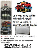 CS / W32 Fairy White Mitsubishi Acrylic Touch Up Aerosol Spray Paint 300 Grams 