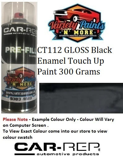 CT112 GLOSS Black Enamel Touch Up Paint 300 Grams