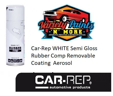 Car-Rep WHITE Semi Gloss Rubber Comp Removable Coating Aerosol