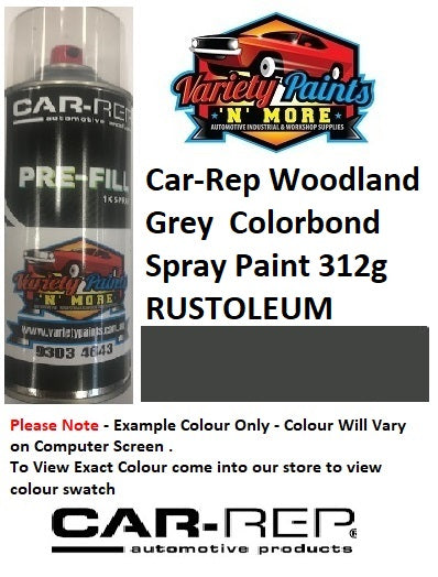 CAR-REP Woodland Grey/Grey Ridge/Slate Grey SATIN Colorbond®  Spray Paint 312g RUSTOLEUM