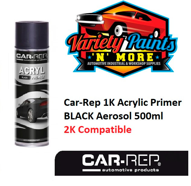Car-Rep Acrylic Primer BLACK Aerosol 500ml (2K Compatable) CR01013AU