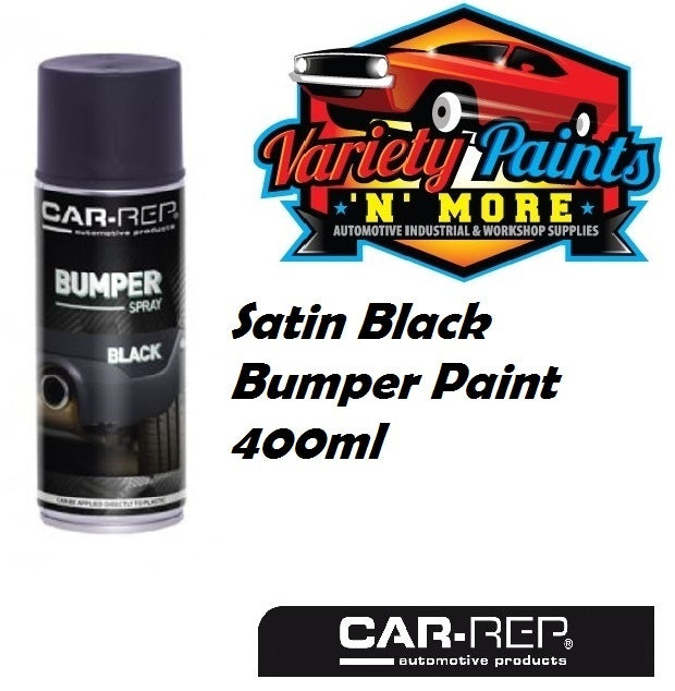 Car-Rep Satin Black Bumper Paint 400ml  Aerosol