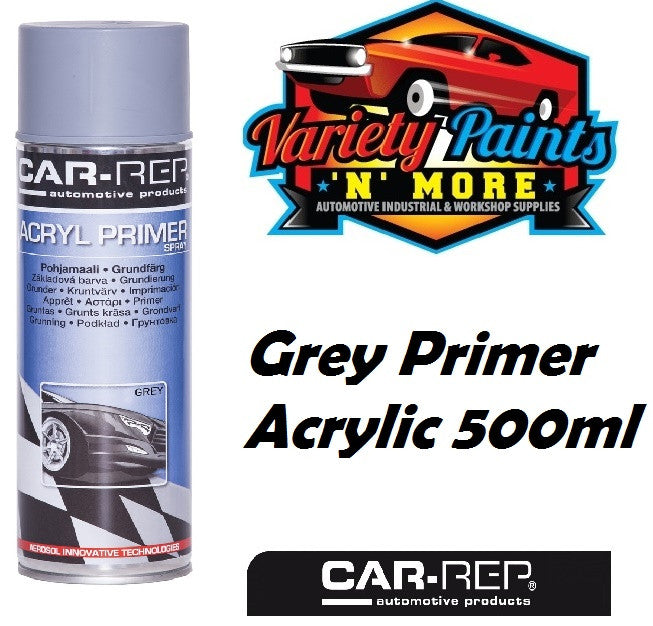Car-Rep Acrylic Primer Grey Aerosol 500ml