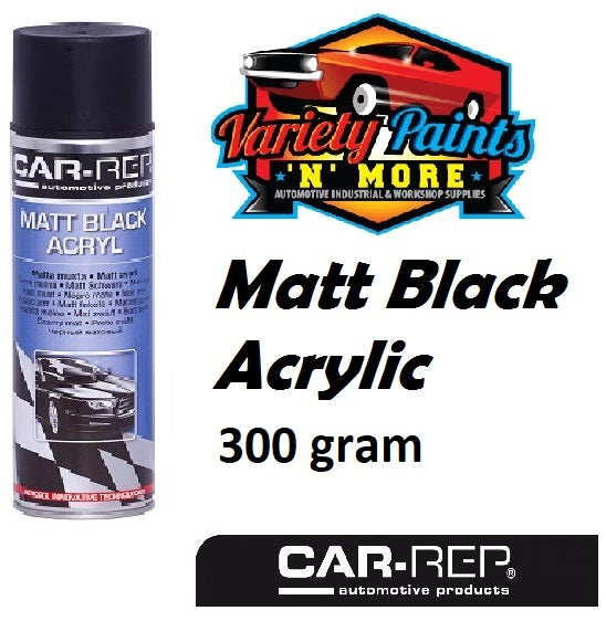 Car-Rep Matt Black Acrylic Spray Paint 300 Grams