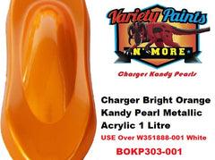 Charger Bright Orange Kandy Pearl Metallic Acrylic 1 Litre 