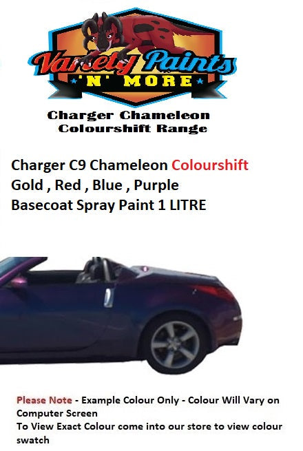 Charger Chameleon C9  Colourshift Gold-Red-Blue-Purple Basecoat Spray Paint 300ML METAL TIN
