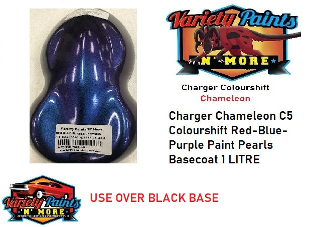 Charger Chameleon C5 Colourshift Red-Blue-Purple Paint Pearls Basecoat 1 LITRE