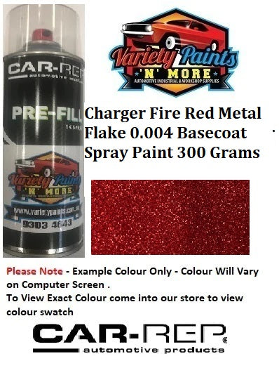Charger Fire Red Metal Flake Basecoat Spray Paint 300 Grams