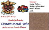 Charger Metal Flakes Holographic Gold  0.004 Micro 4 Oz Jar