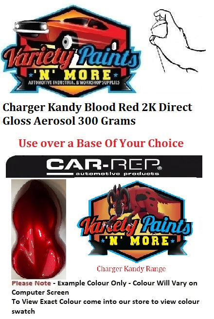 Charger Kandy Blood Red 2K Direct Gloss Aerosol 300 Grams KANBLRE862-A