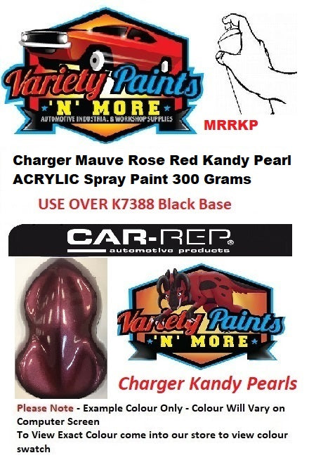 Charger Mauve Rose Red Kandy Pearl ACRYLIC Spray Paint 300 Grams