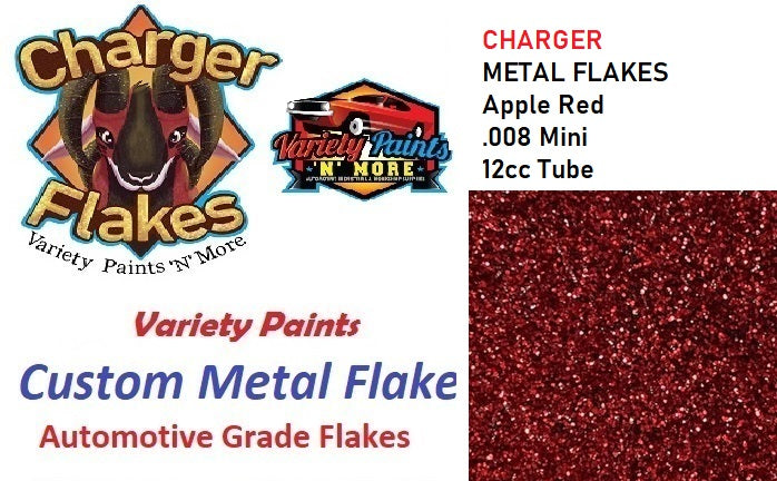 CHARGER Metal Flakes Apple Red 0.008 Mini 12cc Tube