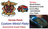 Charger Metal Flakes Chameleon Gold Green Blue Metal Flake .004 12cc Tube