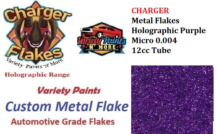 CHARGER Metal Flakes Holographic Purple Micro 0.004 12cc Tube